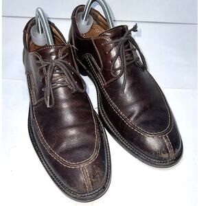 Johnston & Murphy Shoes Size 9 M Dark Brown Leather Lace Up Ecco Casual 20-9410